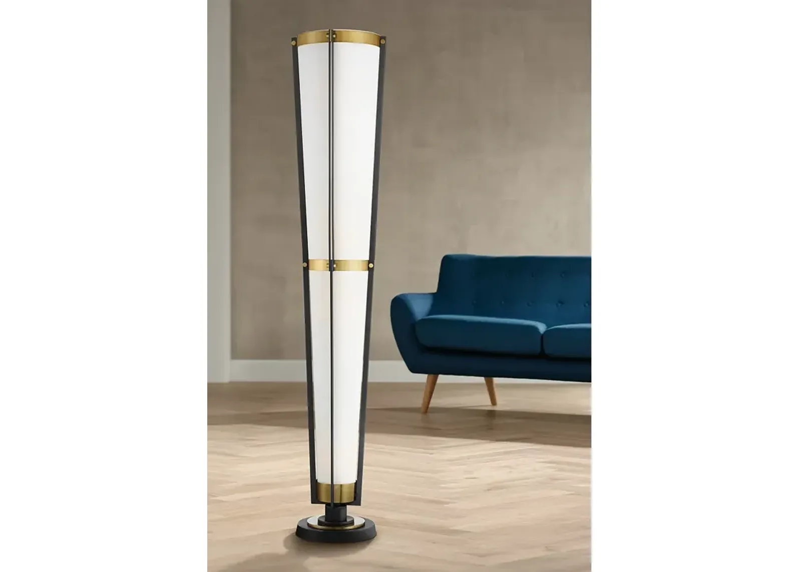 Possini Euro Vista Cone 68" 4-Light Modern Torchiere Floor Lamp