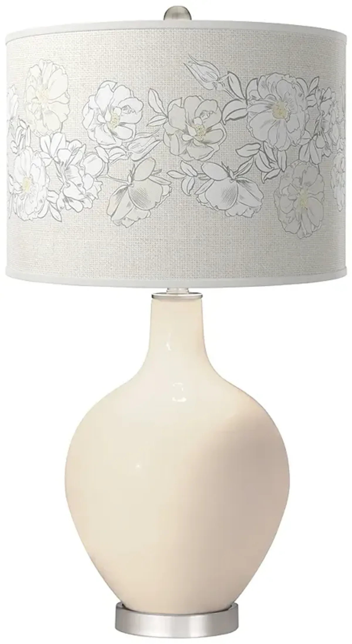 Color Plus Ovo 28 1/2" High Rose Bouquet Steamed Milk White Table Lamp