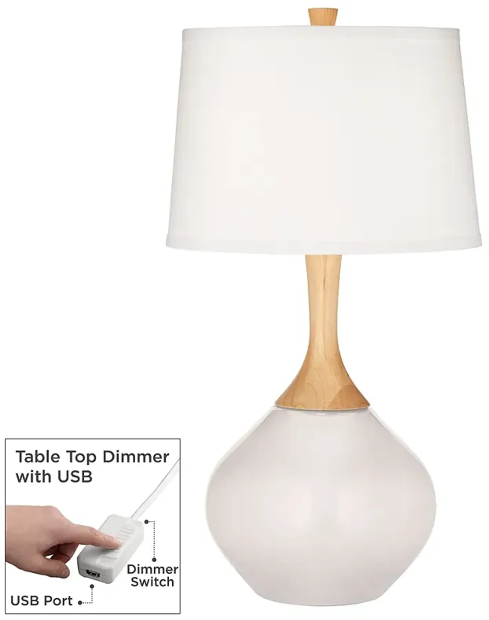 Smart White Wexler Table Lamp with Dimmer