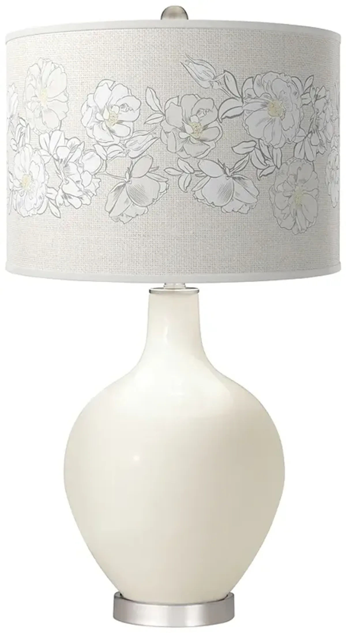Color Plus Ovo 28 1/2" Rose Bouquet Shade West Highland White Lamp