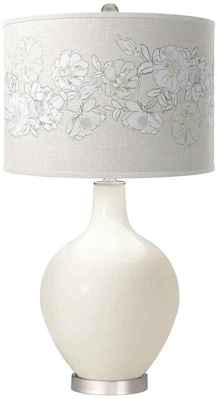 West Highland White Rose Bouquet Ovo Table Lamp