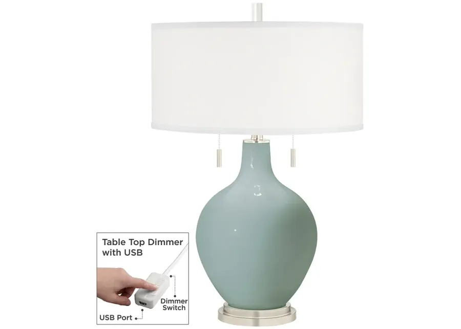 Aqua-Sphere Toby Table Lamp with Dimmer