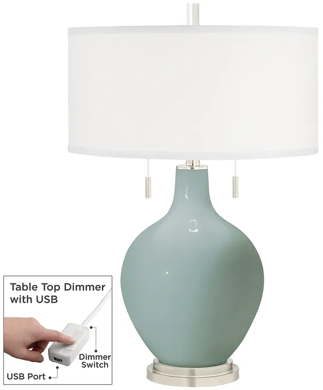 Aqua-Sphere Toby Table Lamp with Dimmer