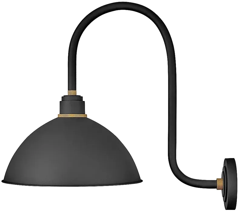 Foundry Dome 23 3/4"H Textured Black Outdoor Barn Wall Light