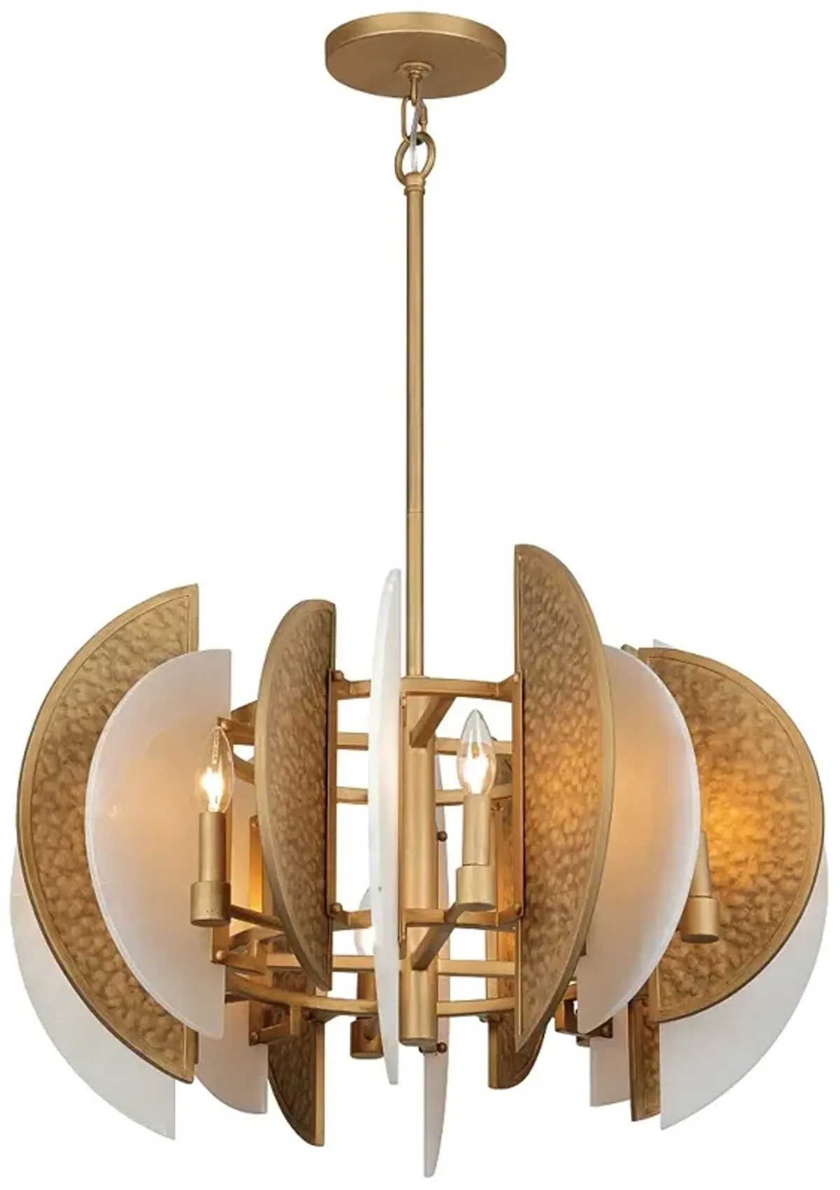 Minka-Lavery Saint Martin by Robin Baron 8-Light Ashen Brass Pendant