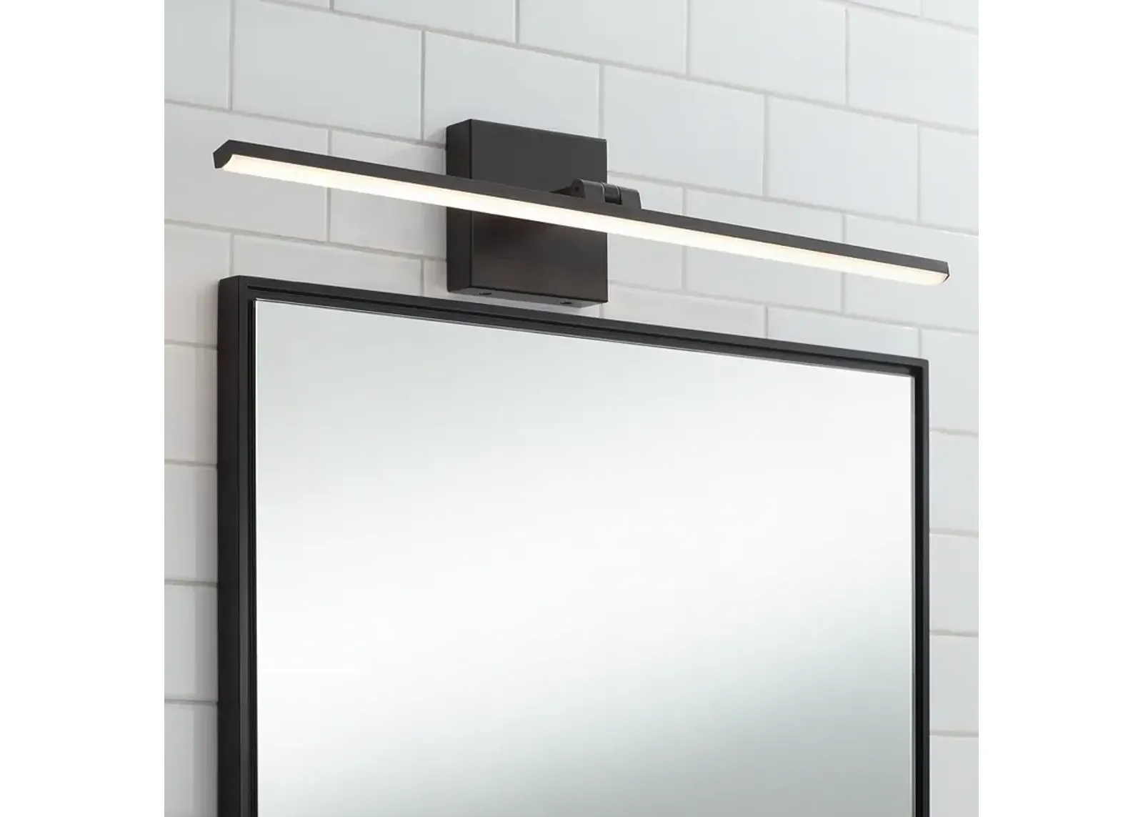 Possini Euro Lula 24" Wide Black LED Bath Light