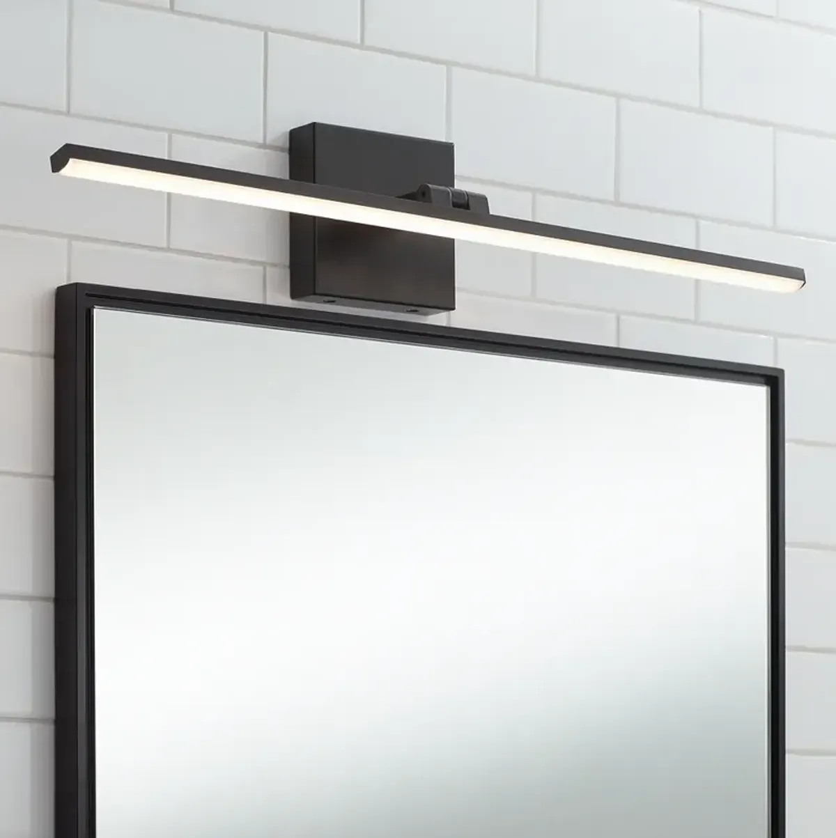 Possini Euro Lula 24" Wide Black LED Bath Light