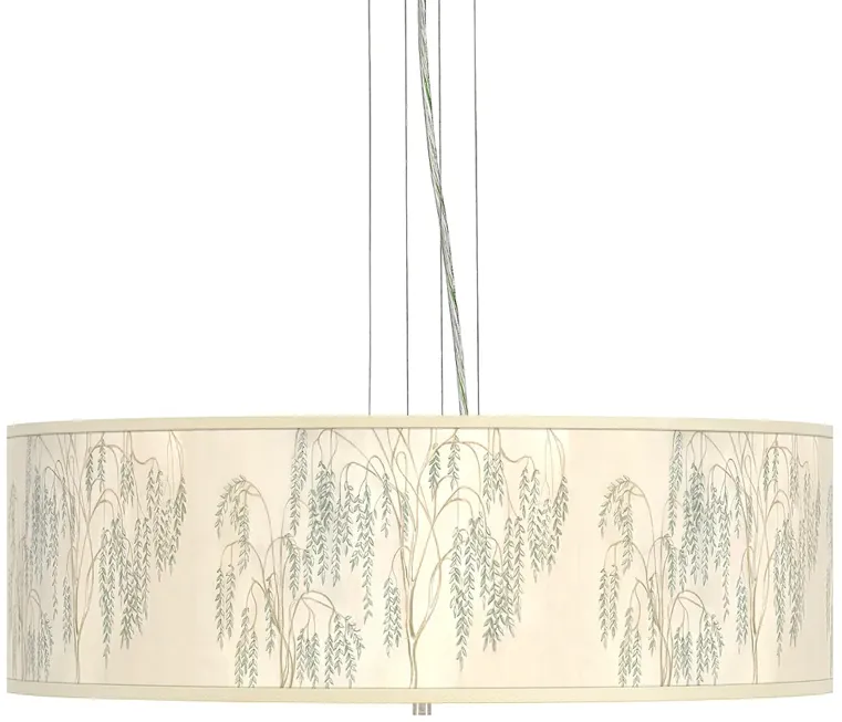 Weeping Willow Giclee 24" Wide 4-Light Pendant Chandelier