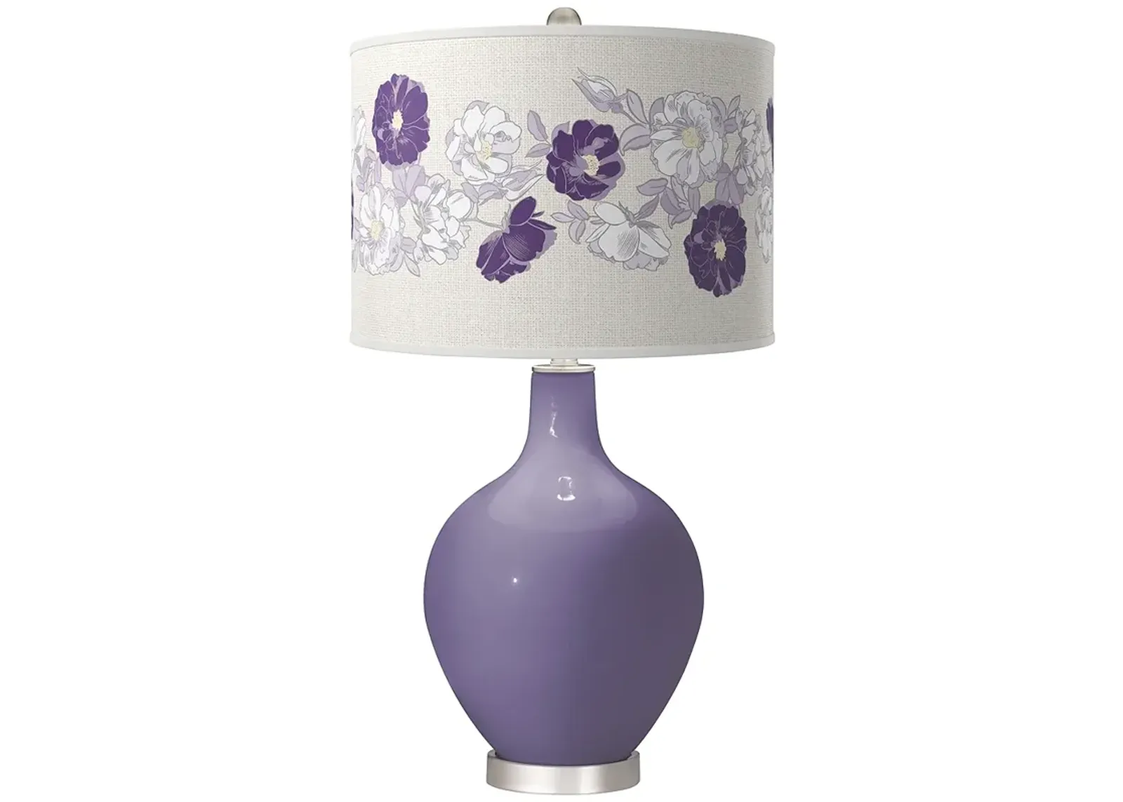 Purple Haze Rose Bouquet Ovo Table Lamp