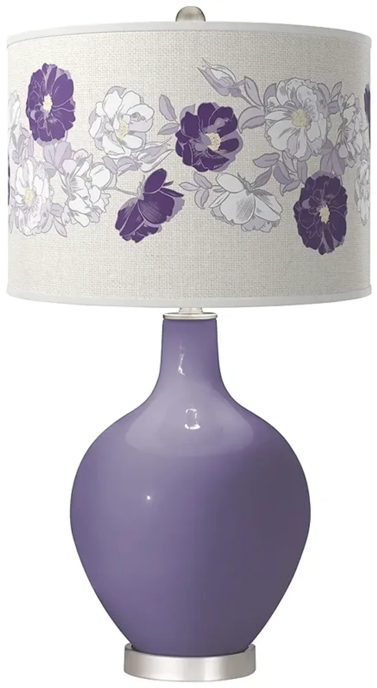 Color Plus Ovo 28 1/2" High Rose Bouquet Shade Purple Haze Table Lamp