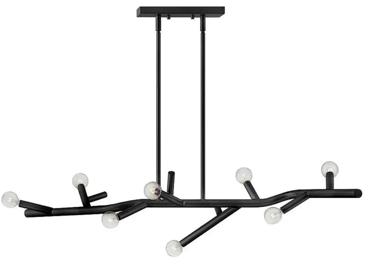 Hinkley Twiggy 38" Wide 8-Light Modern Black Linear Chandelier