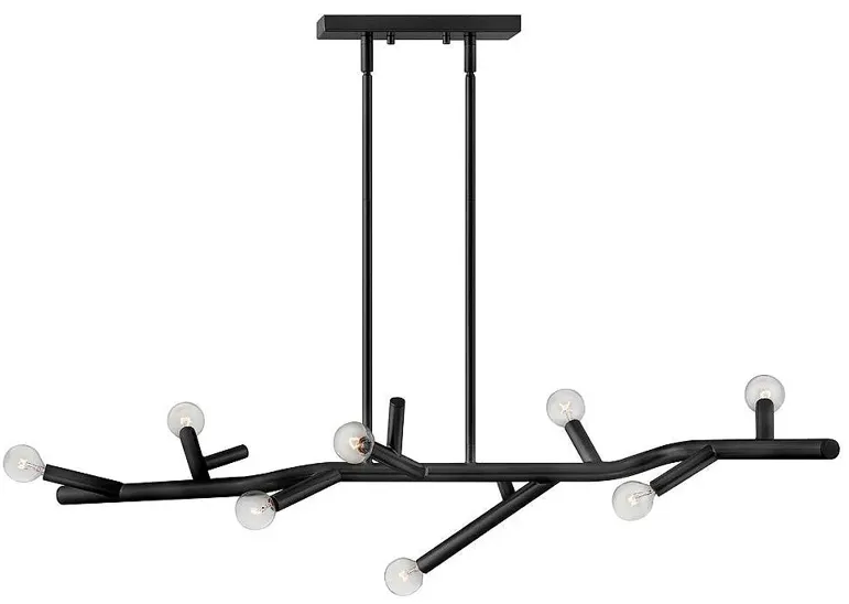 Hinkley Twiggy 38" Wide 8-Light Modern Black Linear Chandelier