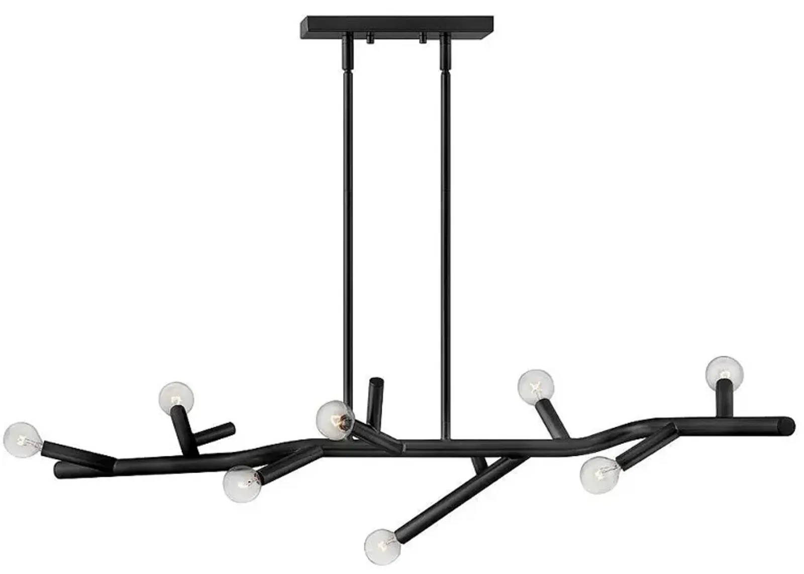 Hinkley Twiggy 38" Wide 8-Light Modern Black Linear Chandelier