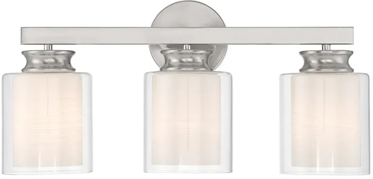 Possini Euro Danielle 19 1/2" Wide Patina Nickel 3-Light Bath Light