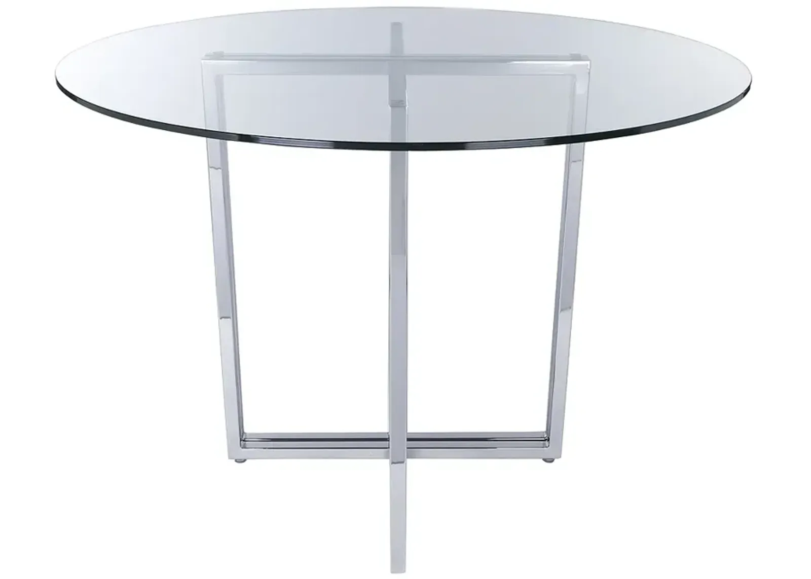 Legend 36" Wide Chrome Steel Round Dining Table