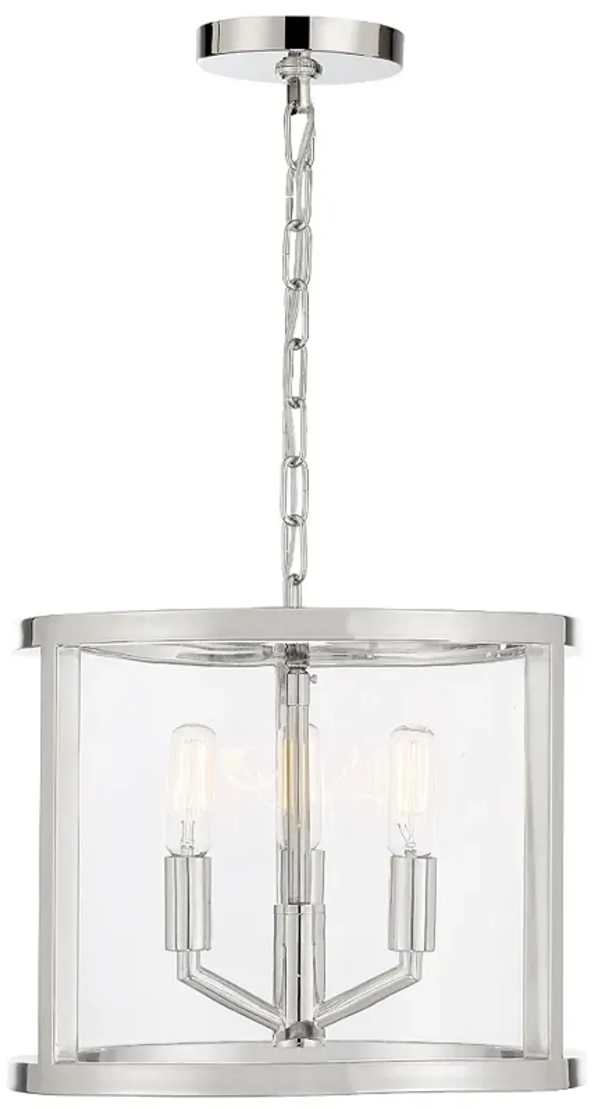 Libby Langdon for Crystorama Devon 3 Light Polished Nickel Lantern