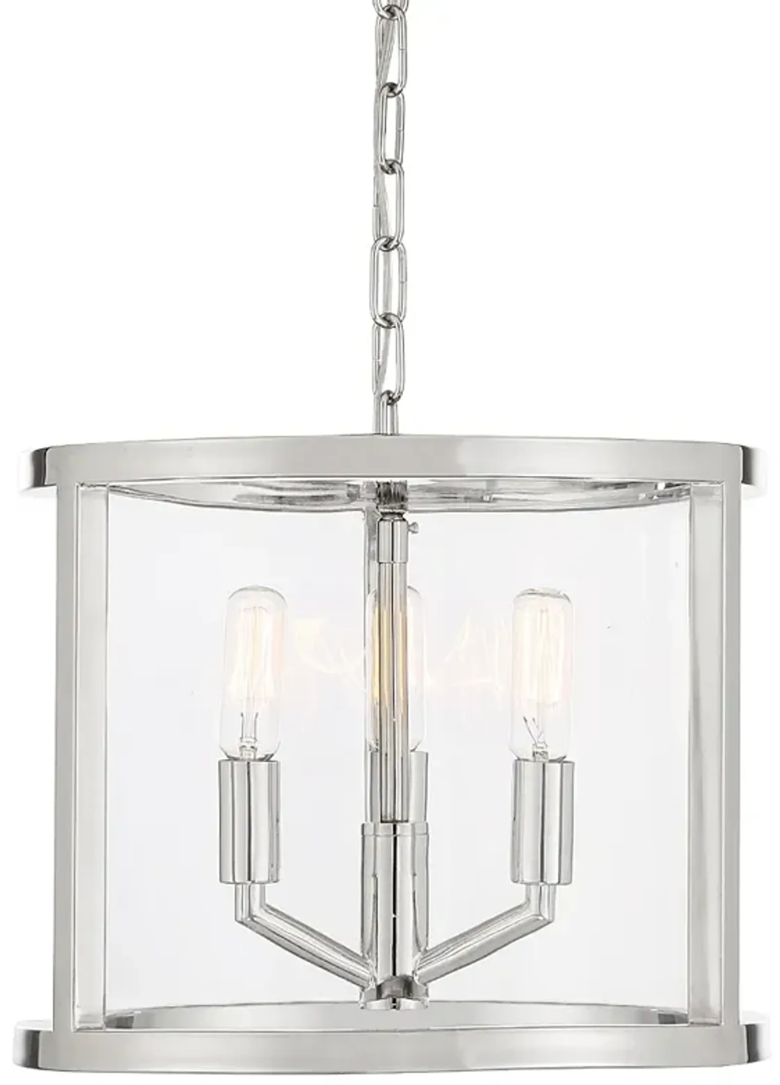 Libby Langdon for Crystorama Devon 3 Light Polished Nickel Lantern