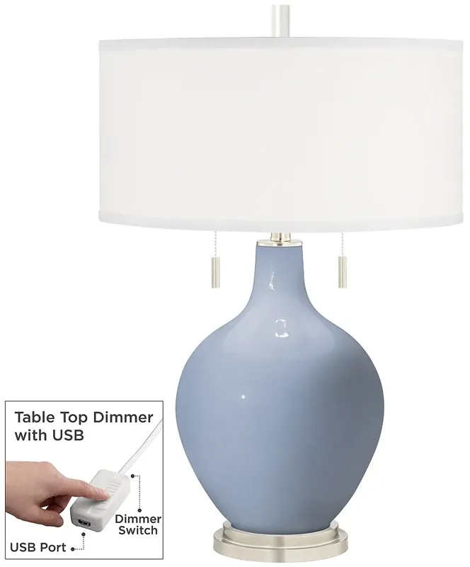 Blue Sky Toby Table Lamp with Dimmer