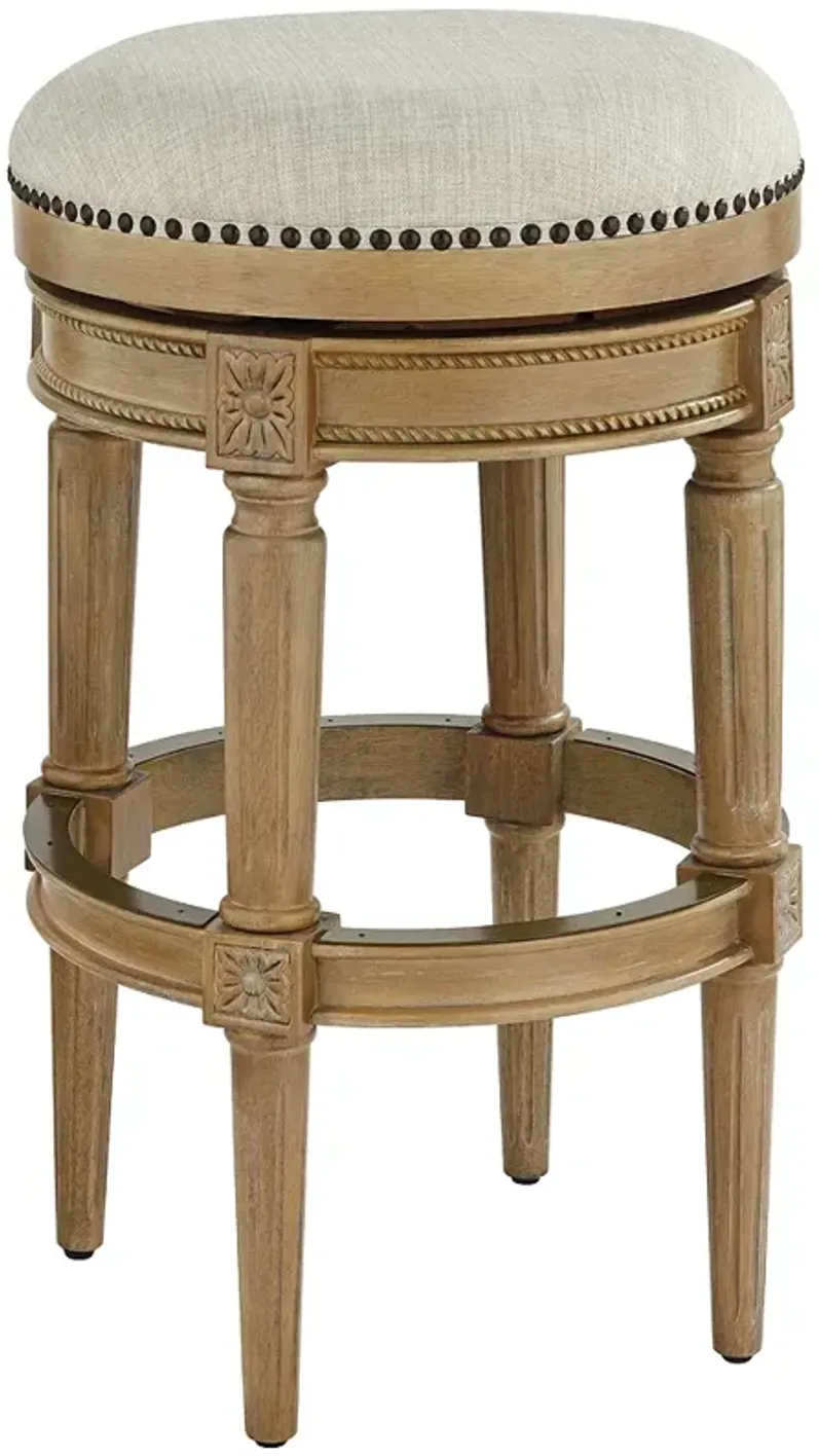 Oliver 30 1/2" Weathered Oak Swivel Barstool