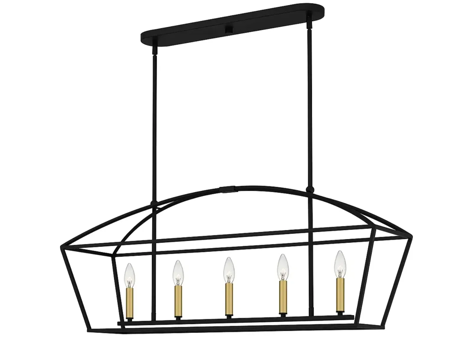 Concho Bay 5-Light Matte Black Island Light