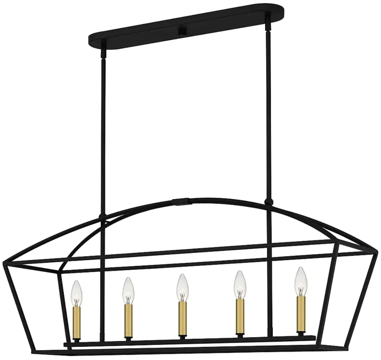 Concho Bay 5-Light Matte Black Island Light