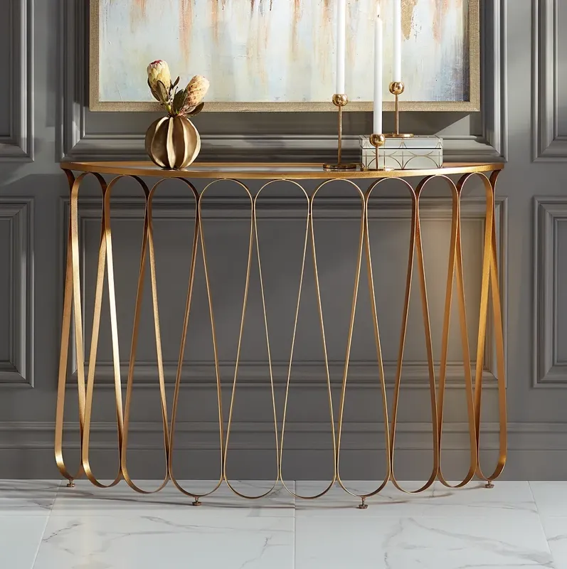 Tella 45 1/8" Wide Gold Console Table