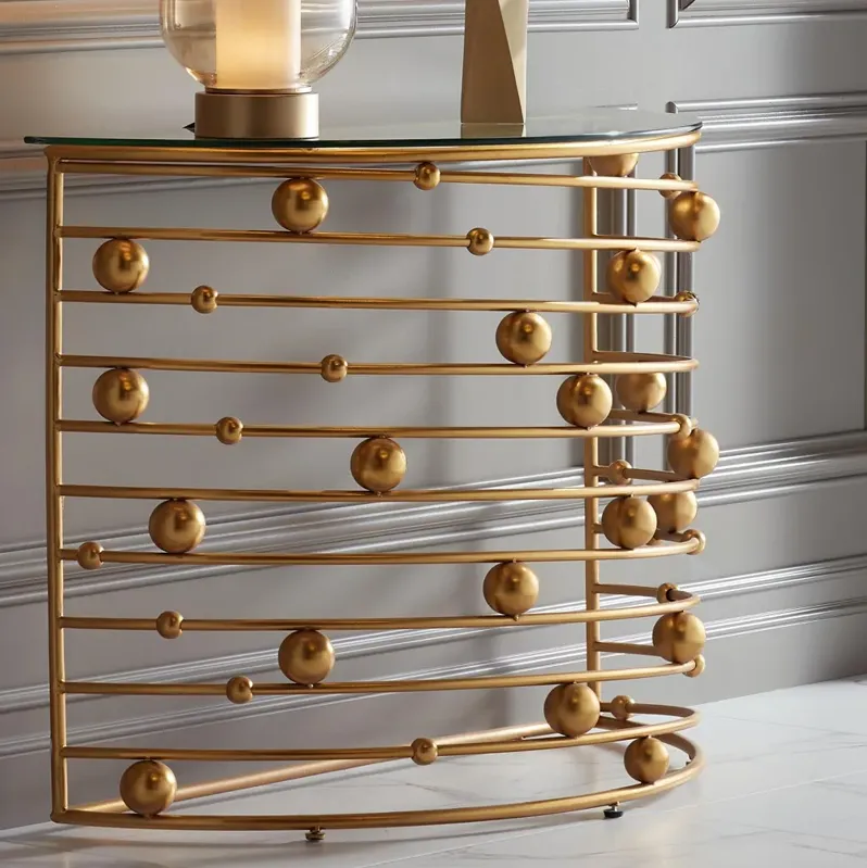 Liam 36 3/4" Wide Gold Console Table