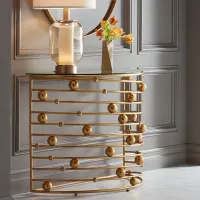 Liam 36 3/4" Wide Gold Console Table