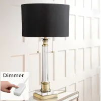Vienna Full Spectrum Stephan Crystal Table Lamp with Table Top Dimmer