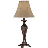 Hanna Bronze Candlestick Table Lamp with Table Top Dimmer