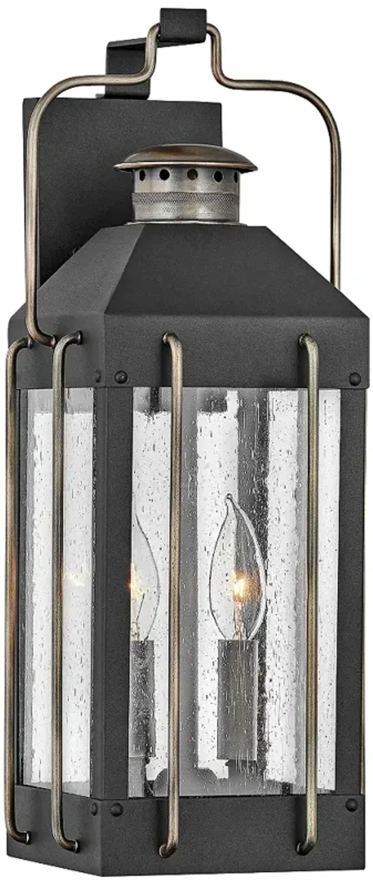 Fitzgerald 18 1/2" High Textured Black Outdoor Wall Light