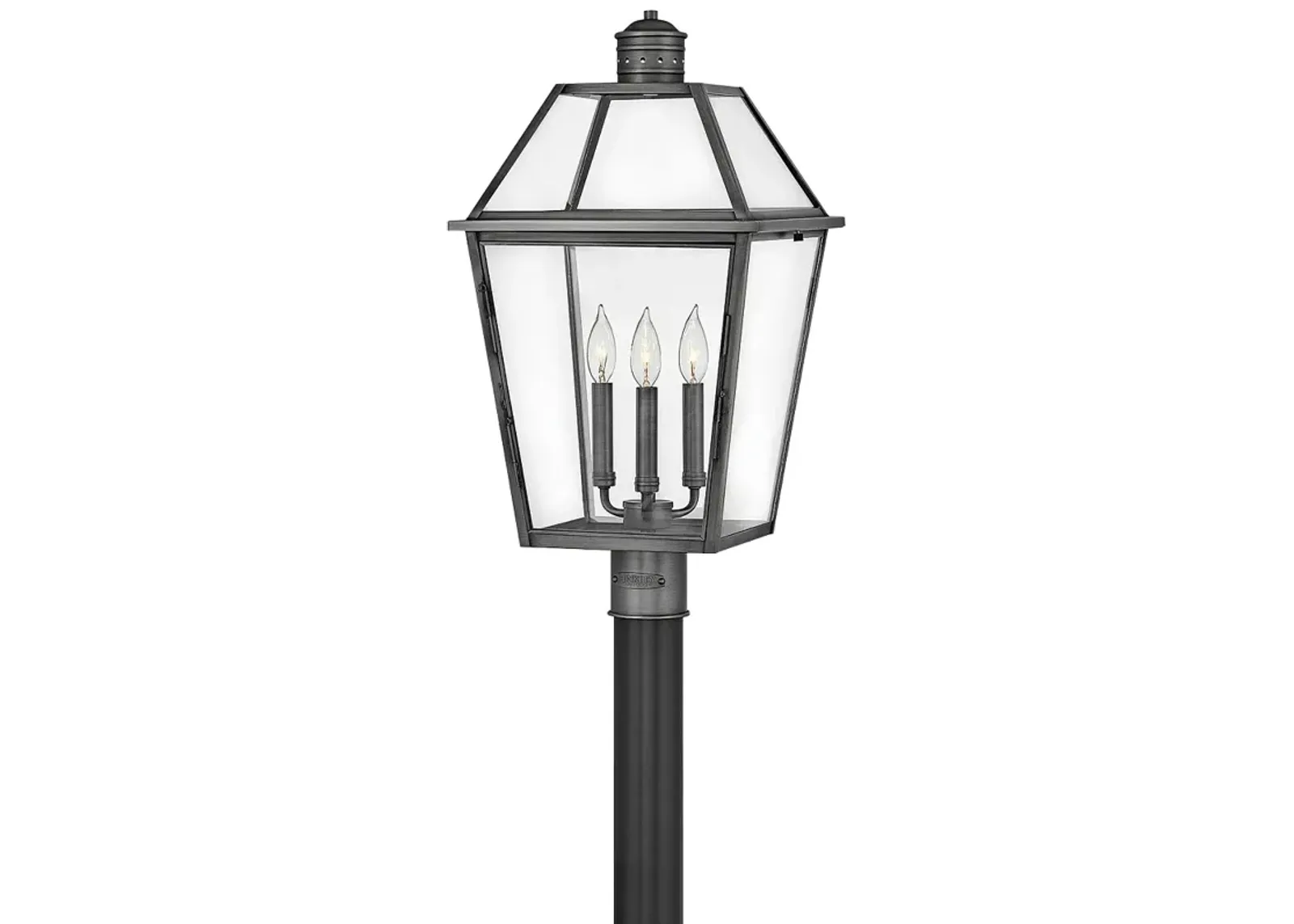 Hinkley Nouvelle 25" High Blackened Brass Outdoor Post Light