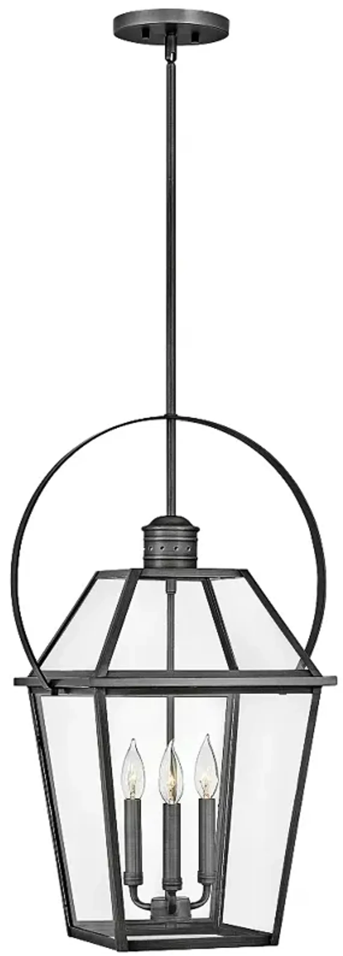 Nouvelle 26 1/2" High Blackened Brass Outdoor Hanging Light