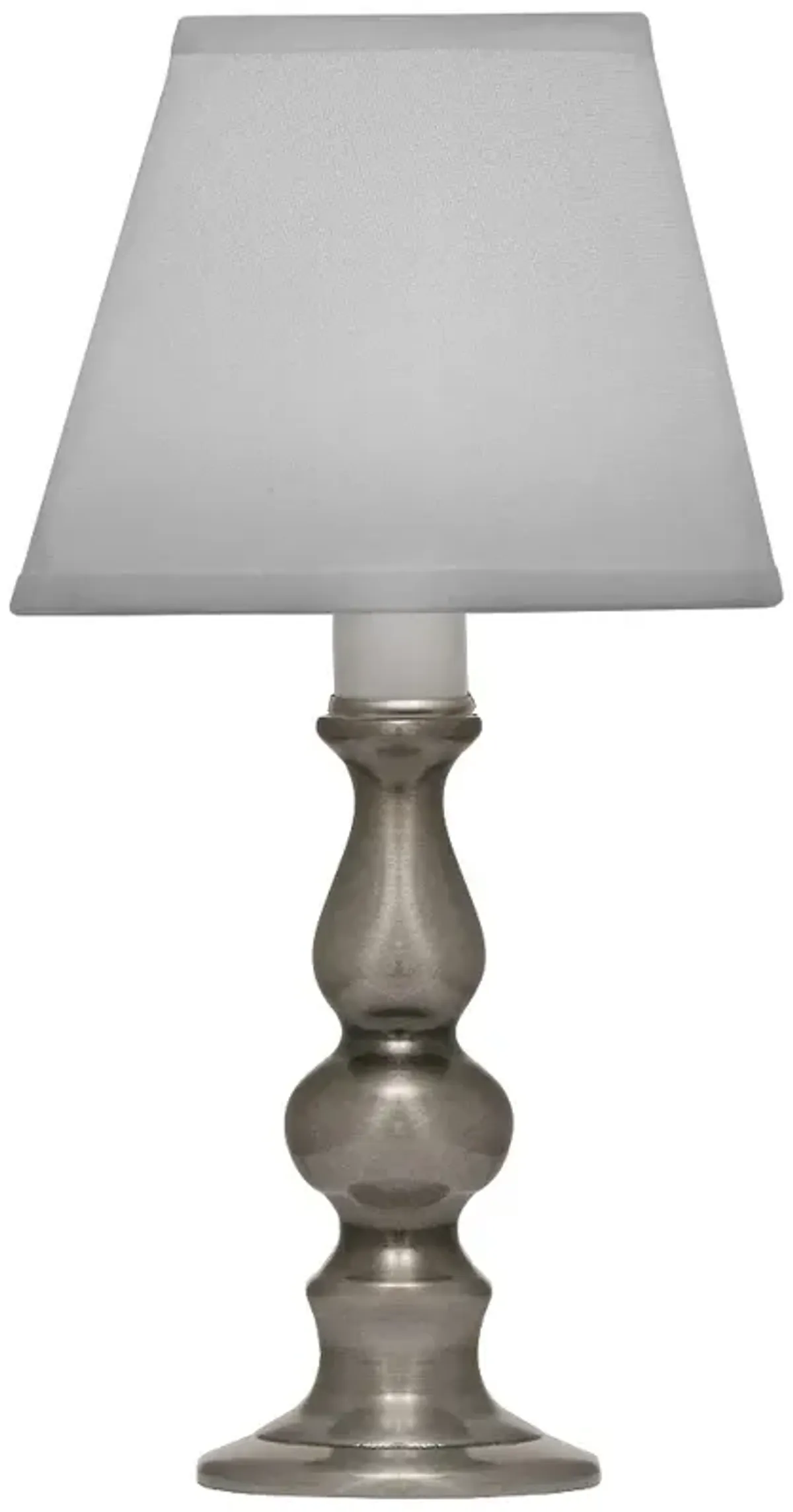 9.5" H Antique Nickel candle lamp