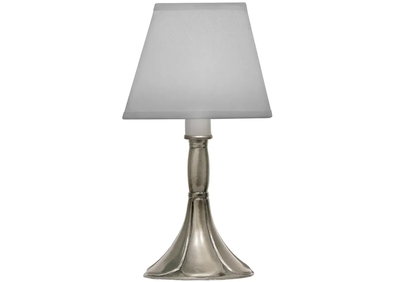 9.5" H Antique Nickel Candle Lamp