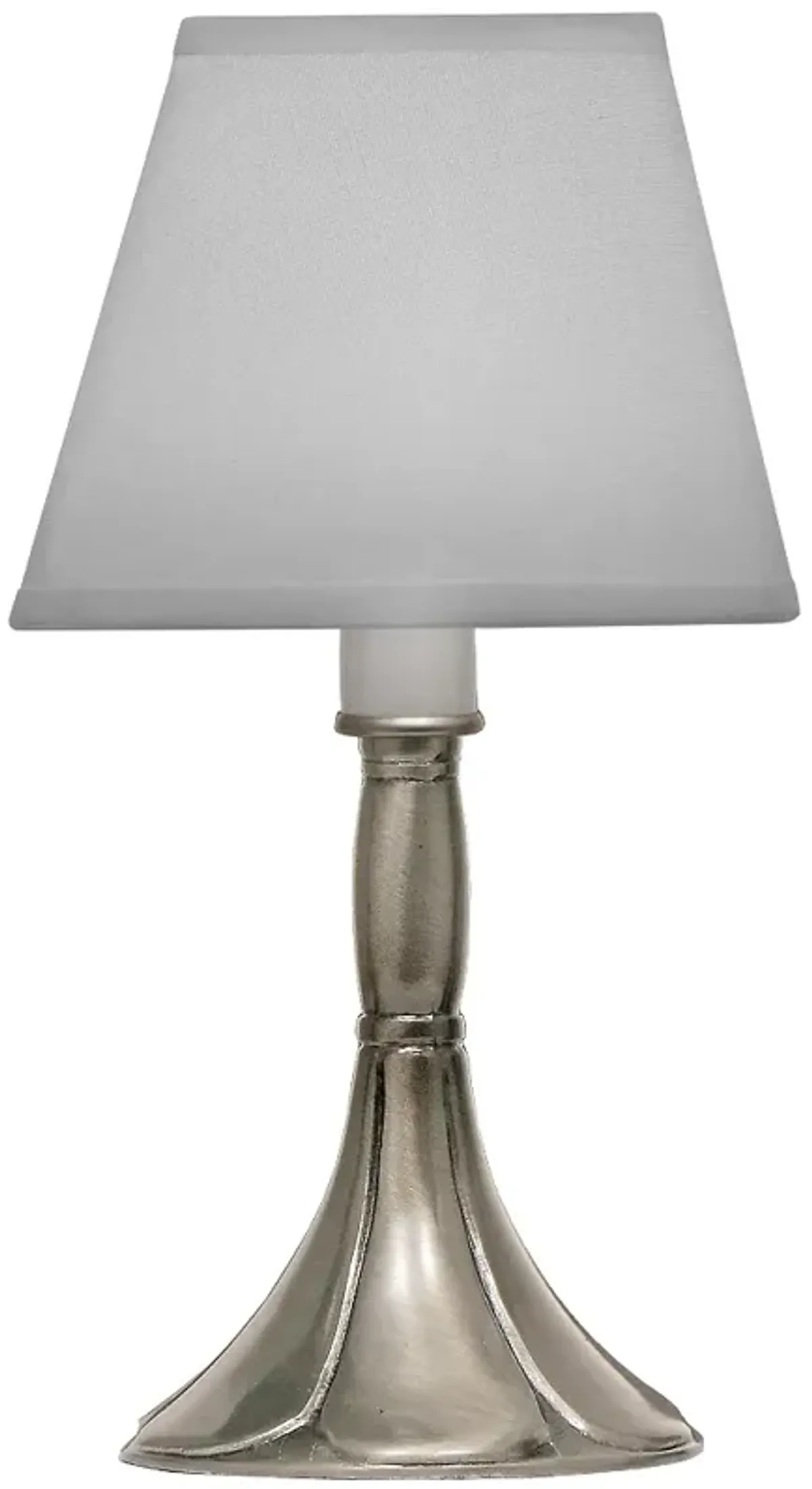 9.5" H Antique Nickel Candle Lamp