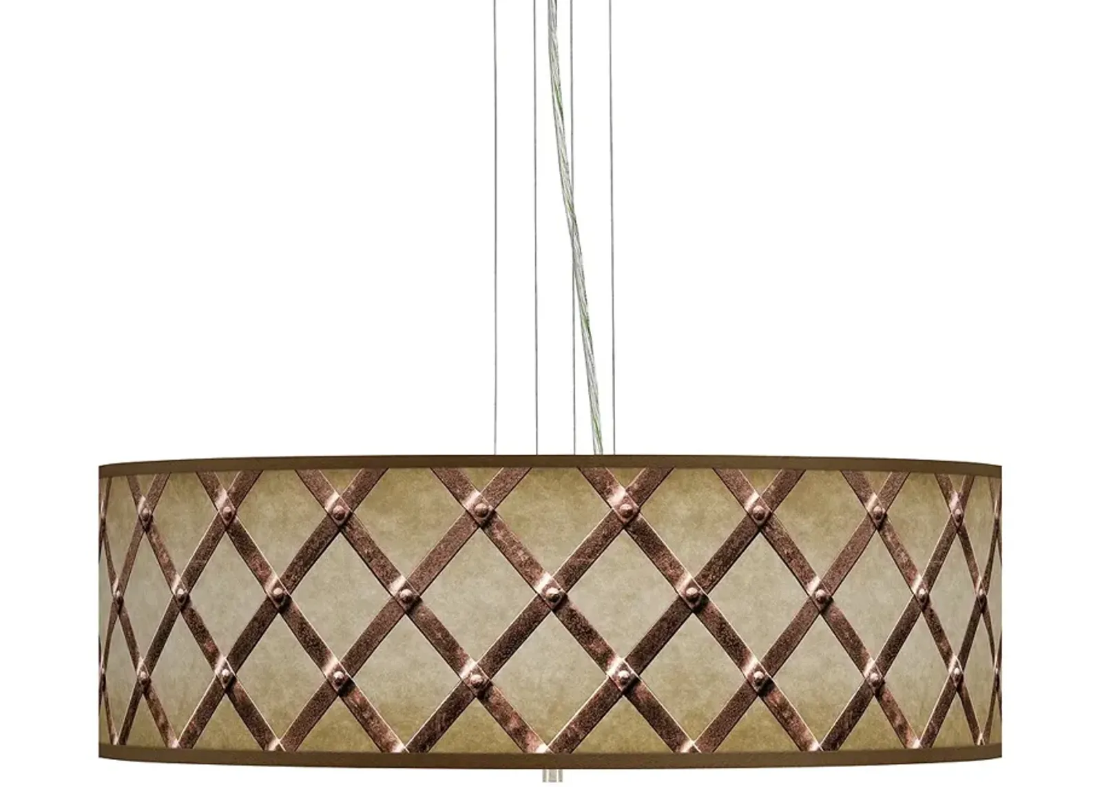 Metal Weave Giclee 24" Wide 4-Light Pendant Chandelier