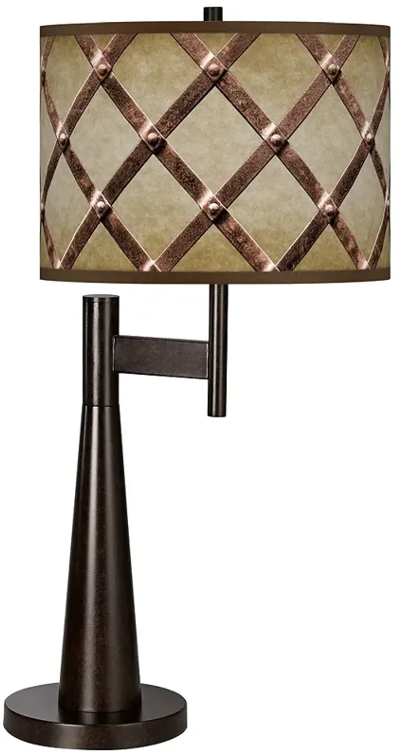 Giclee Glow Novo 30 3/4" Weave Shade Bronze Table Lamp