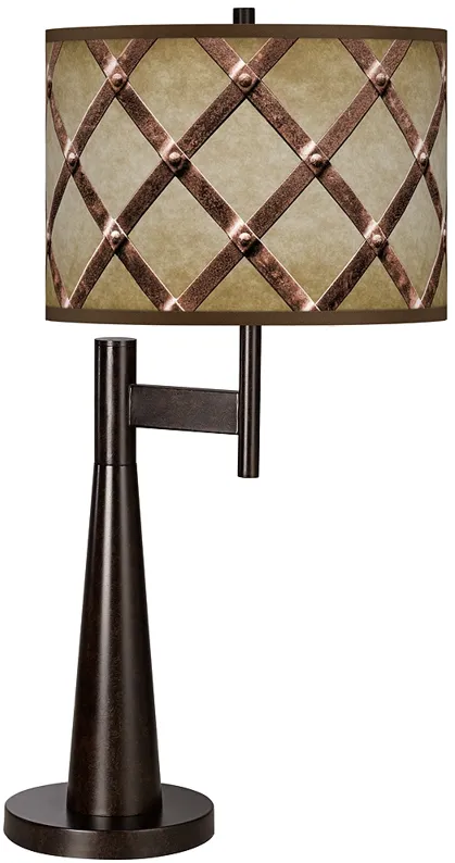 Metal Weave Giclee Novo Table Lamp