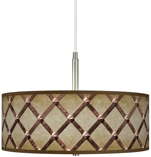 Metal Weave Giclee Pendant Chandelier