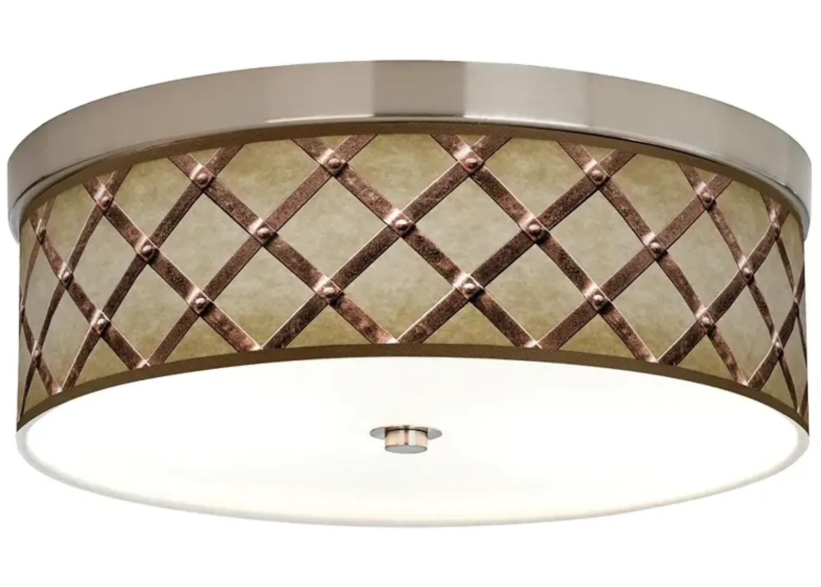 Metal Weave Giclee Energy Efficient Ceiling Light