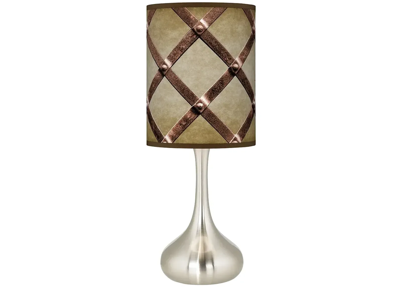 Metal Weave Giclee Modern Droplet Table Lamp