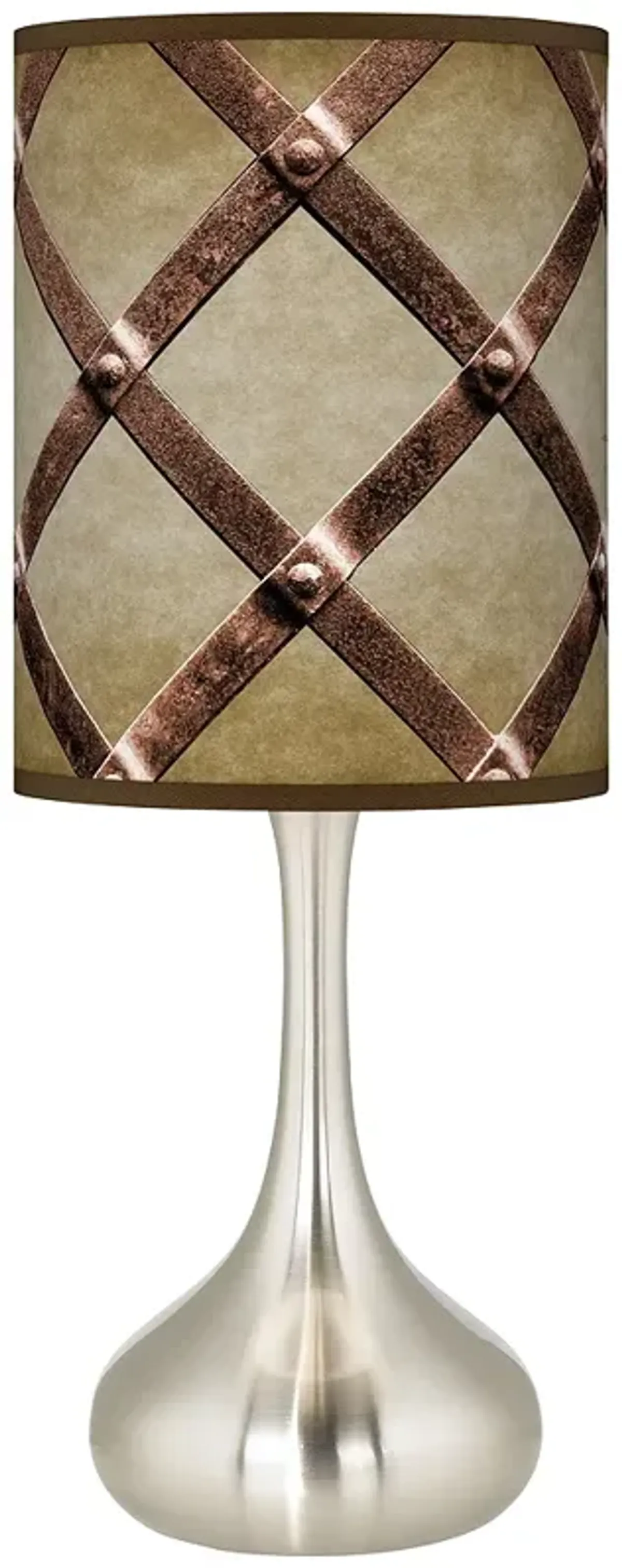 Metal Weave Giclee Modern Droplet Table Lamp