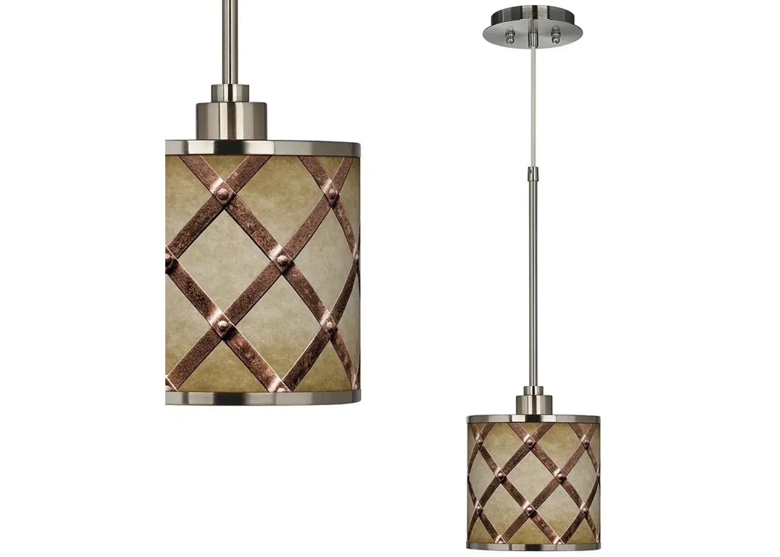 Metal Weave Giclee Glow Mini Pendant Light