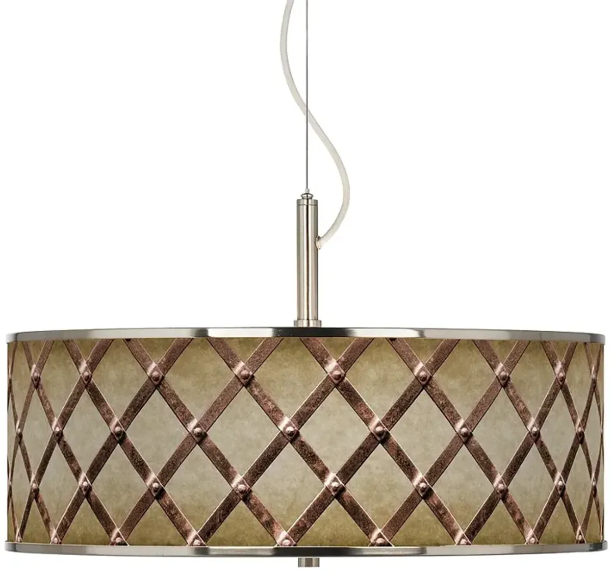 Metal Weave Giclee Glow 20" Wide Pendant Light