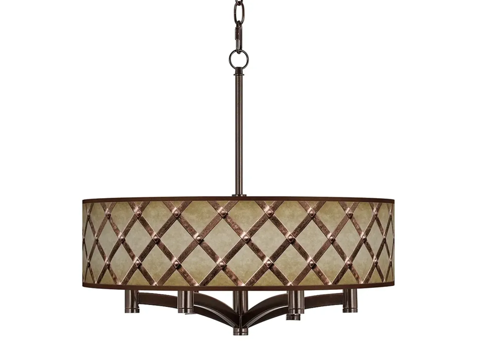 Metal Weave Ava 6-Light Bronze Pendant Chandelier