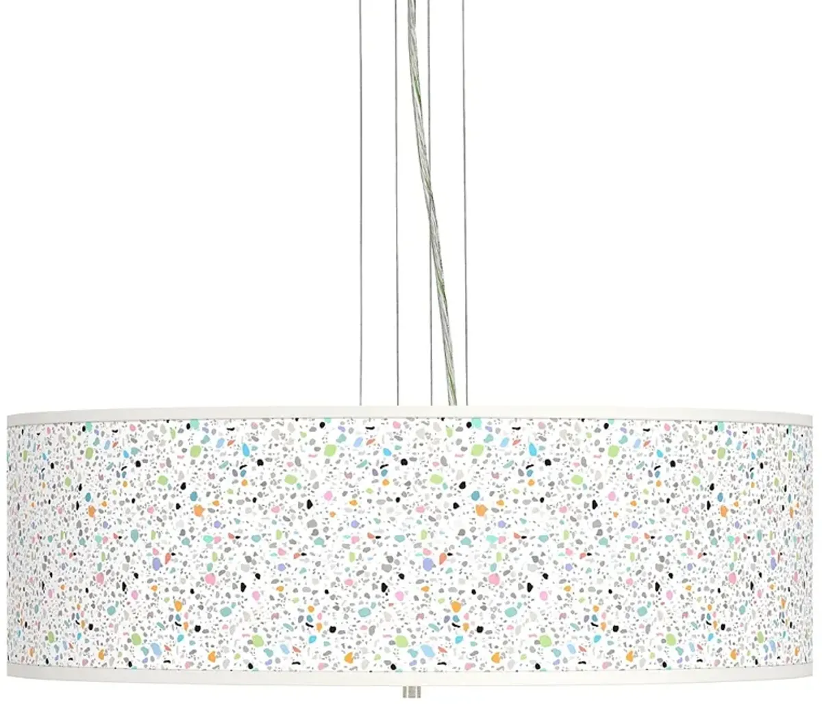 Colored Terrazzo Giclee 24" Wide 4-Light Pendant Chandelier