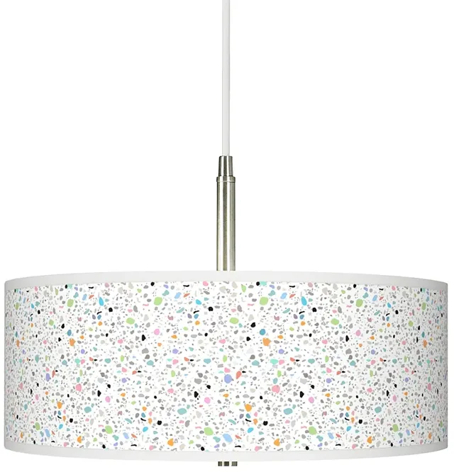 Colored Terrazzo Giclee Pendant Chandelier