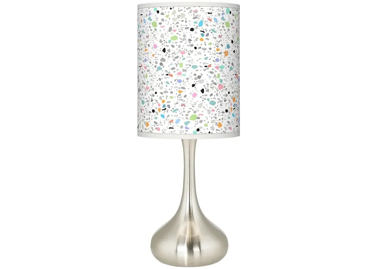 Colored Terrazzo Giclee Modern Droplet Table Lamp