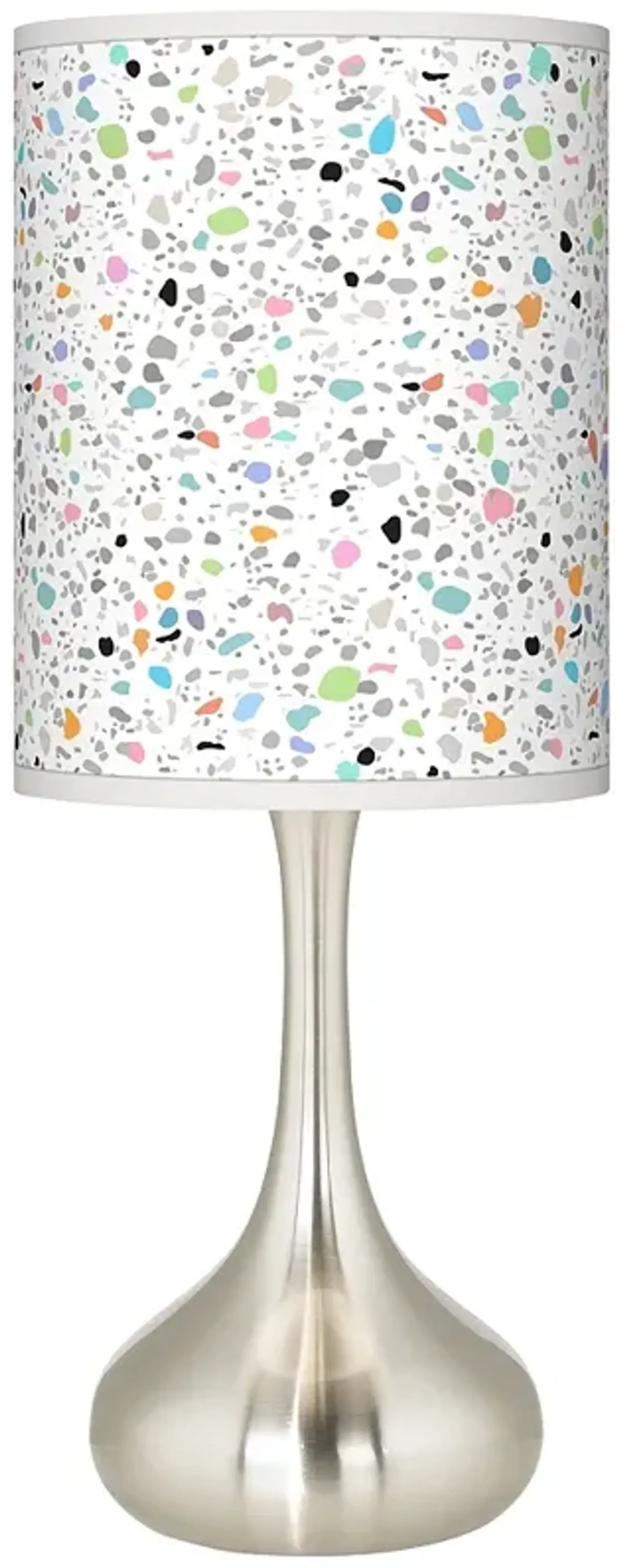 Colored Terrazzo Giclee Modern Droplet Table Lamp